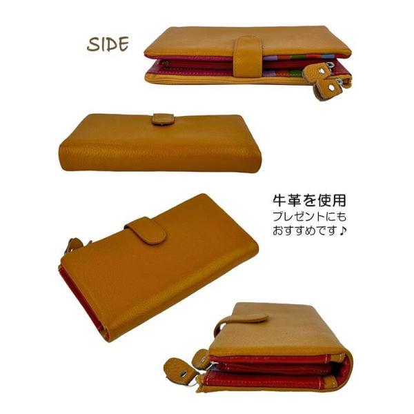 長財布 レディース 本革 二つ折り カラフル COLORFULファスナー 長財布 レディース 本革 二つ折り カラフル COLORFULファスナー