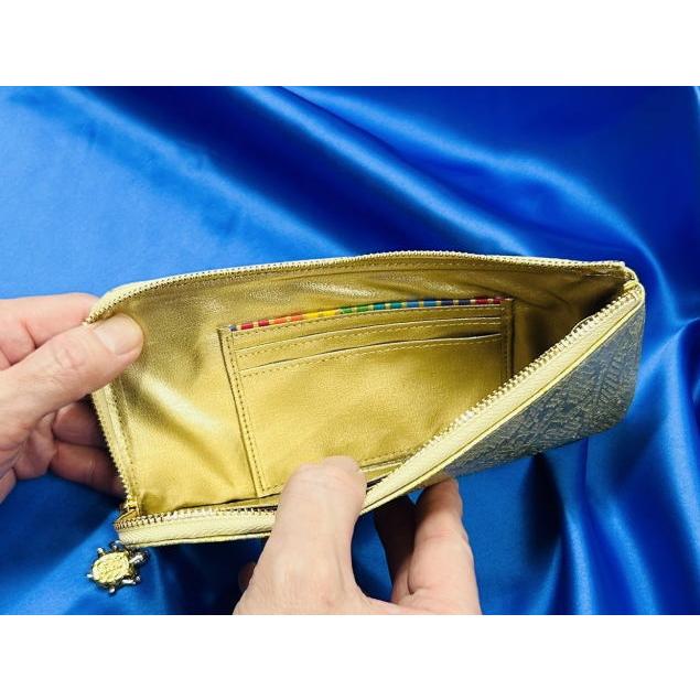 金運アップ・開運財布専門店　「財布屋」　日本の財布職人が作る開運の財布　金の錦蛇　極薄長財布レジさっと_3