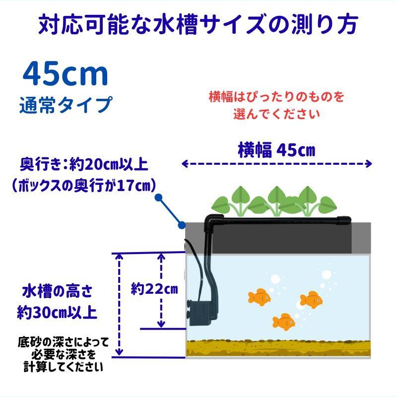 送料無料】45cm型 ろ過装置単体＆循環ポンプ配管セット(水槽なし