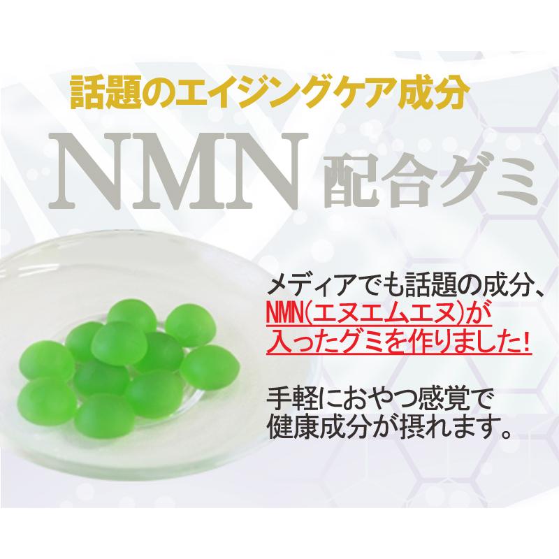 グミサプリ NMNグミ60粒 青りんご味 1粒NMN50mg エヌエムエヌ