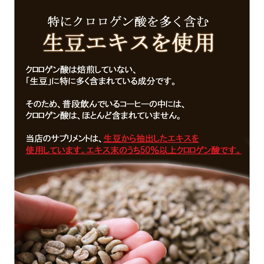 クロロゲン酸サプリメント30粒 ダイエット グリーンコーヒー 生豆抽出 