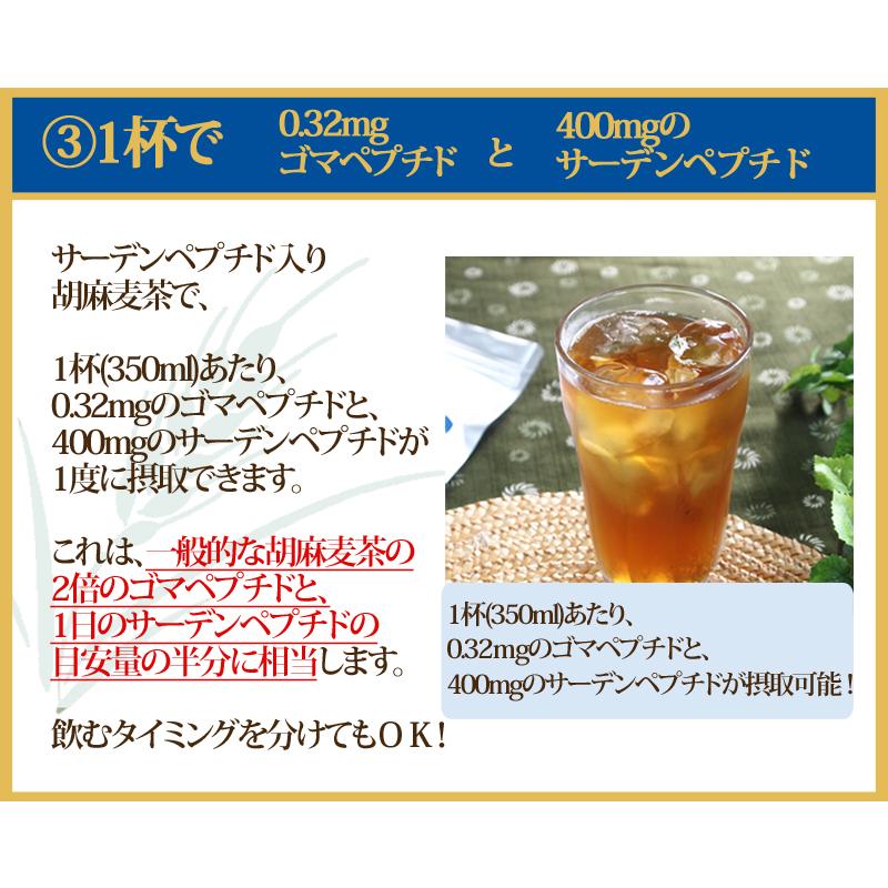 サーデンペプチド入り胡麻麦茶70g ごま麦茶 ゴマペプチド 粉末 : 彩香