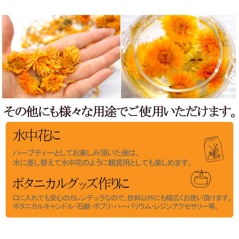 ドライフラワー・カレンデュラ70g 花材 キンセンカ 花茶 ポプリ ハーブ ハーブティー｜saika｜04