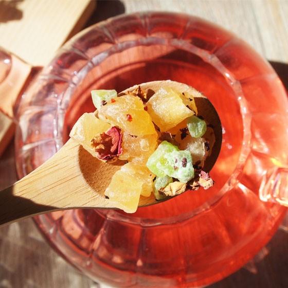 フルーツティー 食べるフルーツティー・ピーチ150g ブレンド ハーブティー 白桃 フレーバードティー ノンカフェイン|saika|02