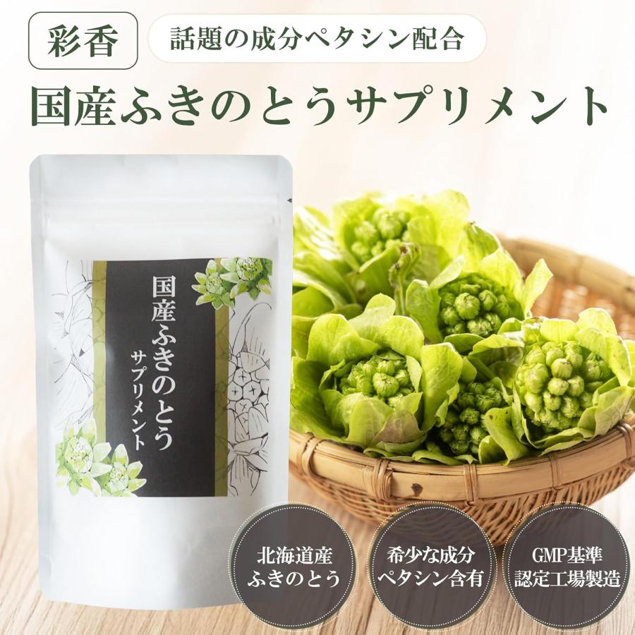 国産ふきのとうサプリメント90粒 日本産 ペタシン サプリメント 蕗の薹