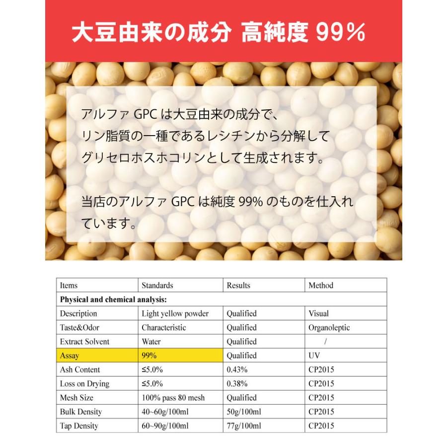 αーGPCサプリメント30粒 1粒あたり500mgαGPC アルファGPC
