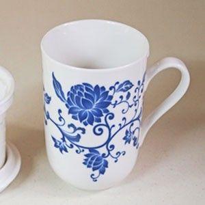 茶こし付きマグカップ 青花　台湾茶器 風清堂｜saika