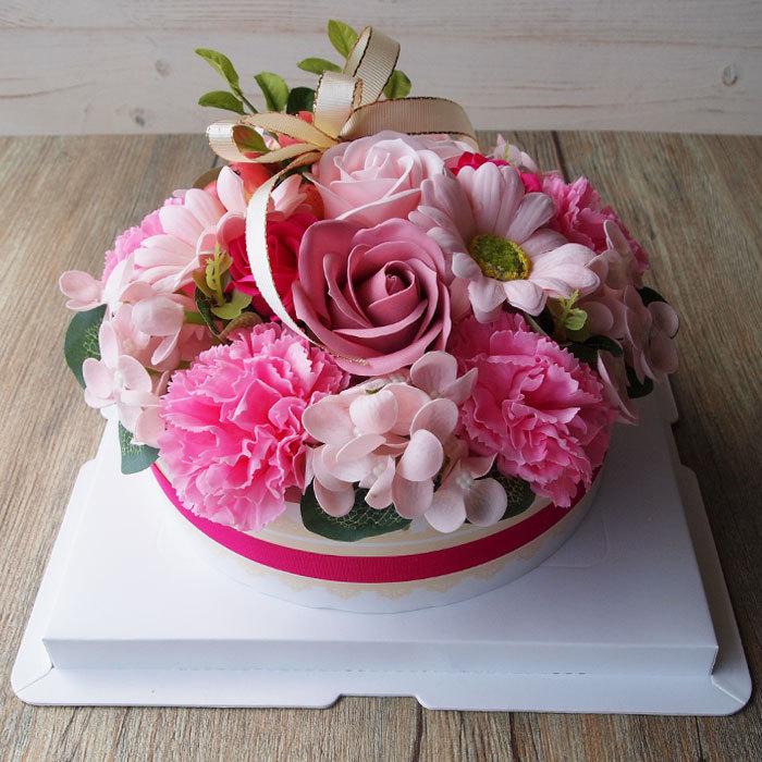 ソープフラワー フラワーケーキ 誕生日ギフト ケーキ型 記念日 昇進祝い 開店祝い プレゼント バースデーケーキ 結婚記念日 退職祝い 出産祝い 彩香 通販 Yahoo ショッピング