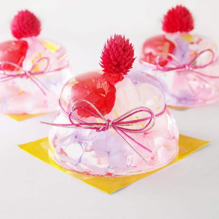 花鏡餅 かがみもち 紅白 クリスタルハーバリウム お正月飾り 新春 お鏡