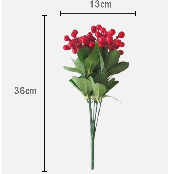 アーティフィシャルグリーン 造花 チェッカーベリー 1個 36cm×13cm 実物 木の実 フェイクグリーン アレンジメント資材 花材 |  | 01