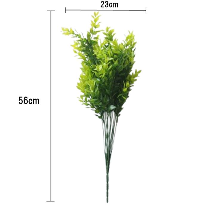 アーティフィシャルグリーン 造花 ルスカス 1個 56cm×23cm 葉物