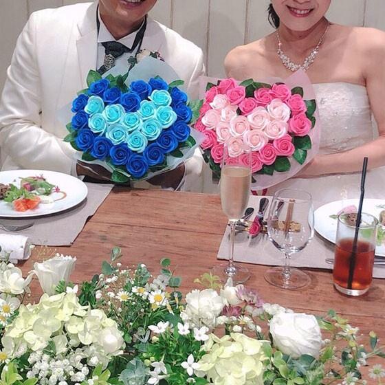 ソープフラワー ハートのアレンジ 1個  花束 誕生日 記念日 お礼 ギフト 薔薇 プレゼント 造花 |  | 10