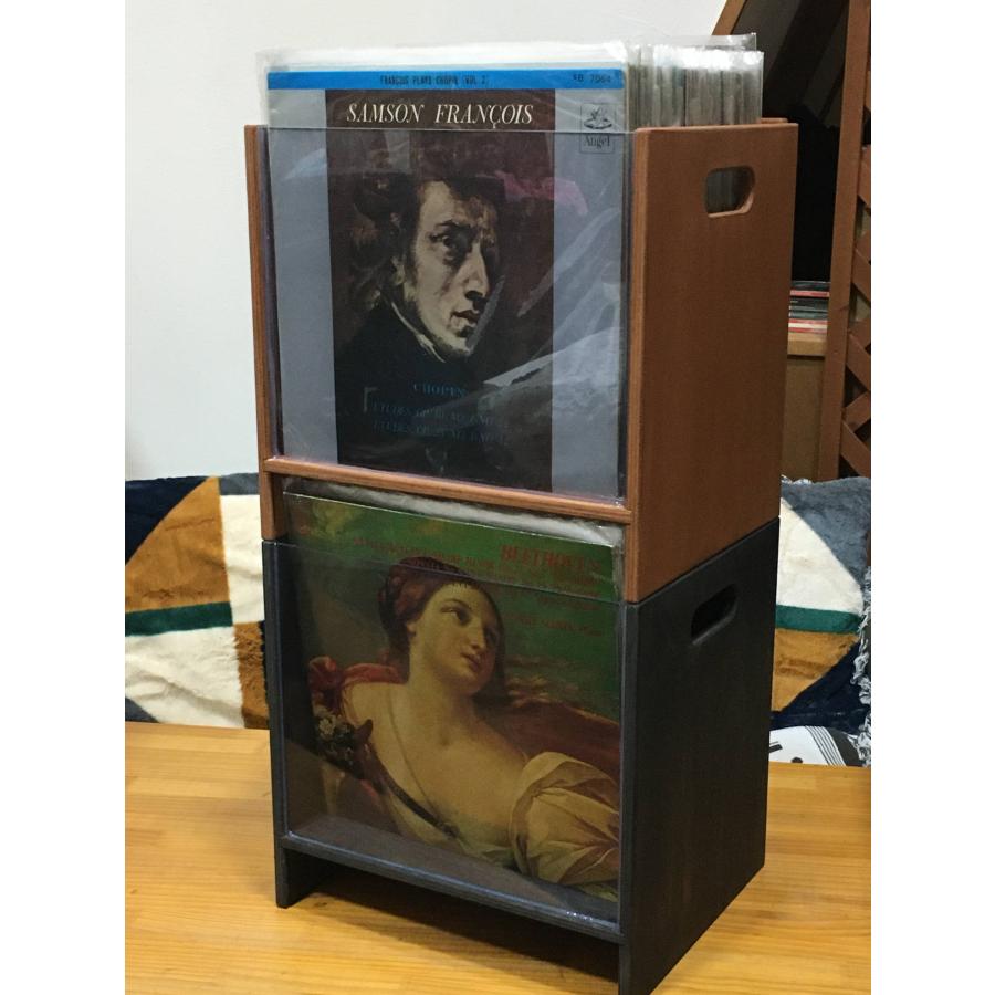 レコード屋さんみたいにジャケットを飾れる レコード整理箱LP用