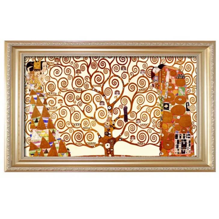 新品、複製画、クリムト ストックレー フリーズ 生命の樹 