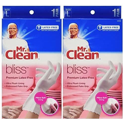 Mr. Clean Premium Latex-Free Gloves Bliss Medium Size (Pack of 2 Pairs) 手袋