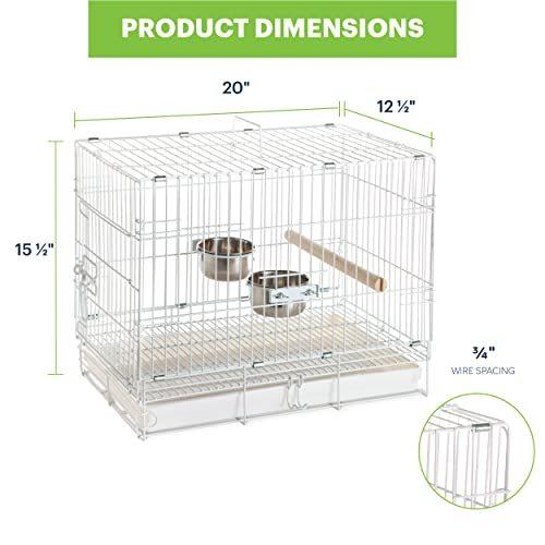 ALLFORWAN’sLIFE Prevue Hendryx PP-1305 White Travel Bird Cage|saikoh315|05