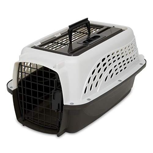 Petmate Two Door Top Load 19-Inch Pet Kennel, Metallic Pearl White and Coff|saikoh315|04