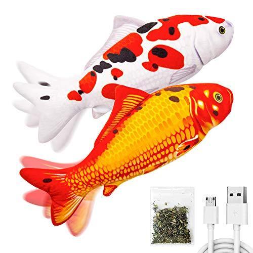 TOOGE 2 開店記念セール Pack 11quot; Electric Moving Fish Cat 激安価格の Realistic Interactive Toy Floppin