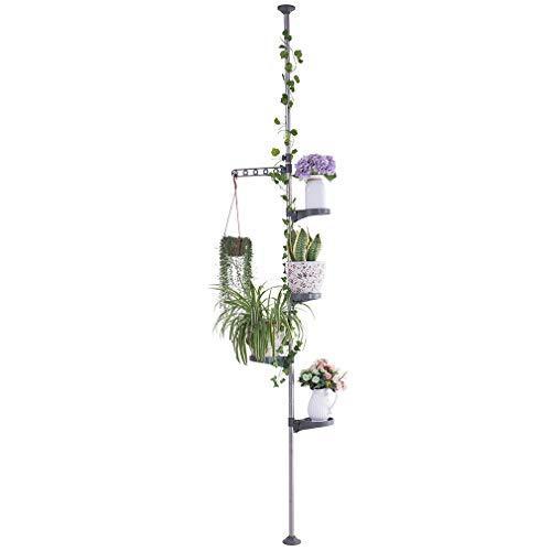 年末のプロモーション大特価！ Rod Tension Spring Pole Stand Plant Indoor 5-Layer Hershii Corner Di Flower のぼり、ちょうちん