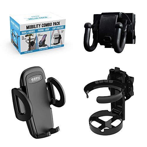 ★日本の職人技★ 2022 新作 Mobility Combo Pack - Cup Holder Phone and Hooks for Walkers Wheel advantalabs.com advantalabs.com