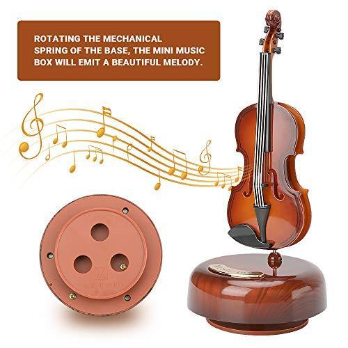 WIOR Violin Music Box, Creative Music Box Violin with Rotating Musical Base｜saikoh315｜02