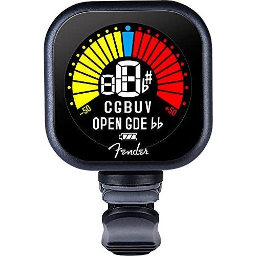 Fender Flash Lite Clip-On Tuner for Acoustic Guitar, Electric Guitar, Bass, BS/CSチューナー
