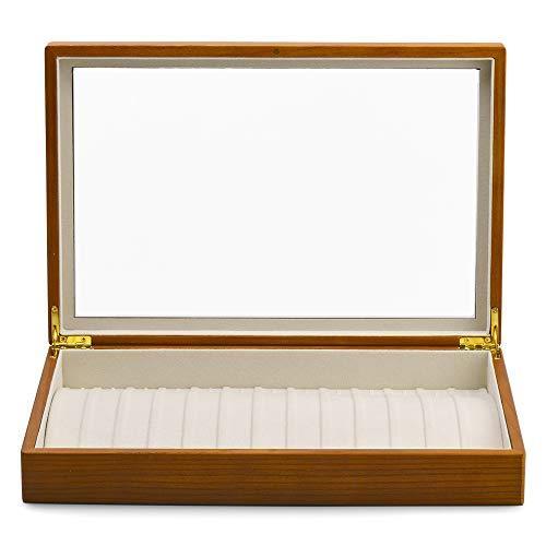 最新人気 Woodten 木製ジュエリーボックス ジュエリーディ アクリル透明カバー ブレスレット収納ボックス リングネックレス 日本と韓国のジュエリーボックス イヤリング用金具