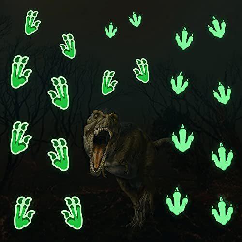 MESU いつでも送料無料 Glow テレビで話題 in The Dark Dinosaur Wa Paw Luminous Footprints Stickers