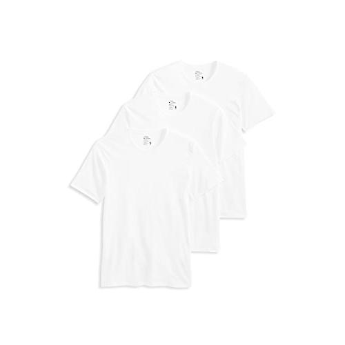 【同梱不可】 Jockey Men's T-Shirts Cotton Stretch Crew Neck T-Shirt - 3 Pack, White, XL アクセサリー