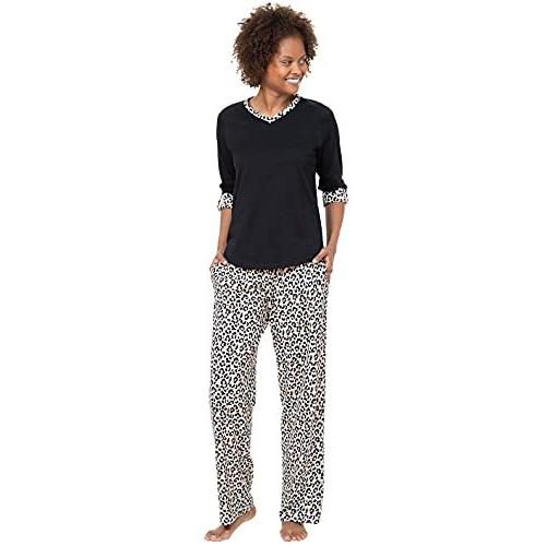 PajamaGram Plus Size Pajamas for Women - Womens Pajamas Set Plus Size, Blac
