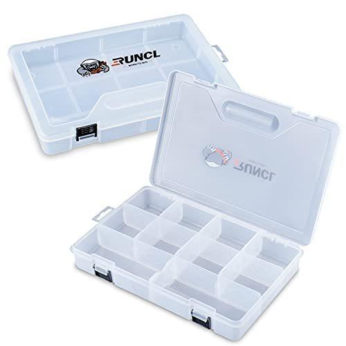 Runcl 釣りタックルボックス 2パック プラスチックストレージボックス プラスチックストレージボックス 取り外し可能な仕切り付き 3600 タックルボックスオーガナイザー ルア Ys ルア 仕掛け巻 Saikohshop315 国内発送