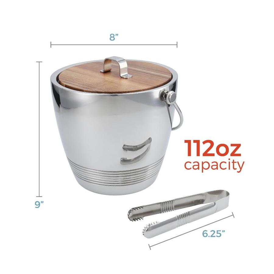 最安値】Crafthouse By Fortessa Collection, Classic Round Ice Tongs Bucket with Pi アルコール用品 Crafthouse By Fortessa Round Ice Bucket with Tongs Classic Collection, Pi