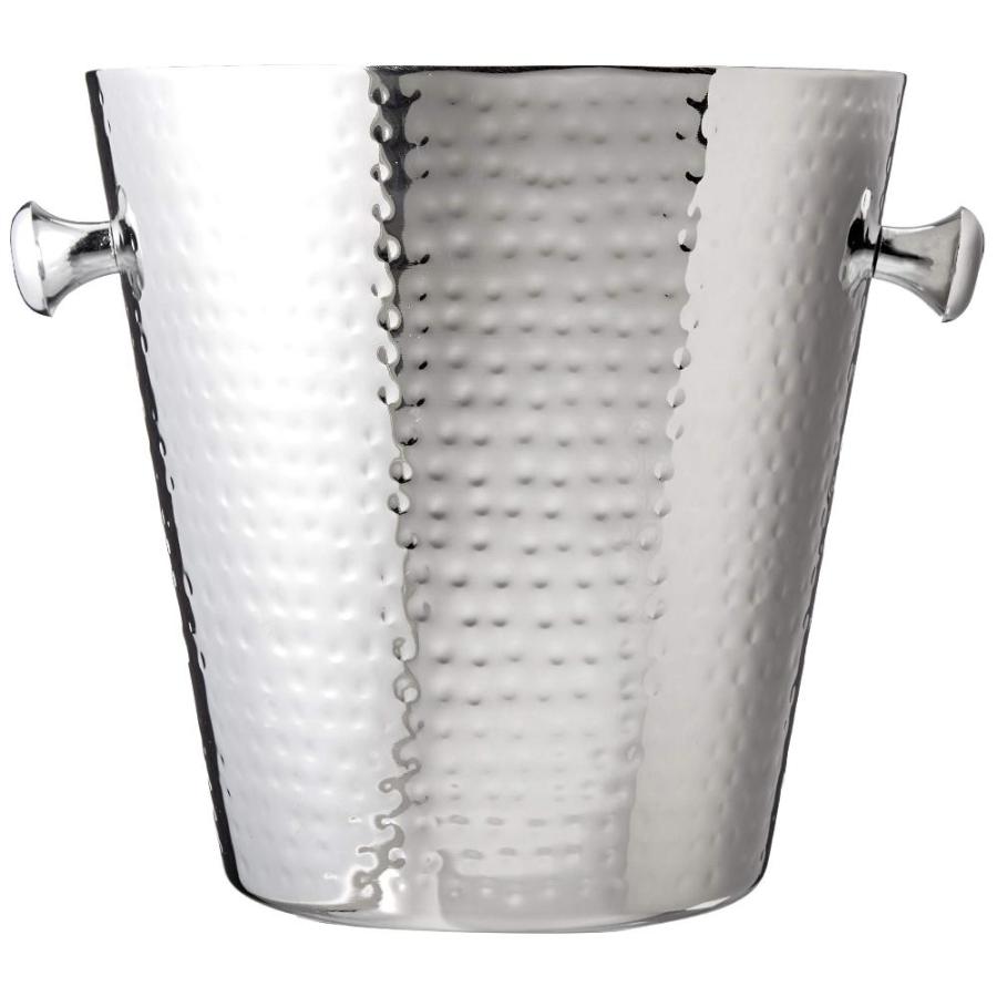 注文割引Elegance Hammered Stainless Silver Steel 9, Doublewall Champagne Bucket, by アルコール用品 NatureセーバーRecy。グレー グリーンClassificatnフォルダ