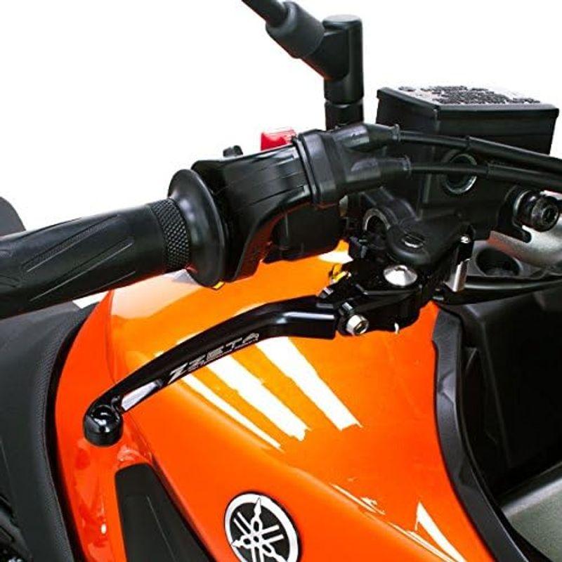 (新品、未使用品) ブレーキレバー・セット ブラック オートバイパーツ ジータ(ZETA) パイロットレバー ブレーキ 可倒式レバー(上下方向、前方向) レバータイプ:R3WB アルミニウム