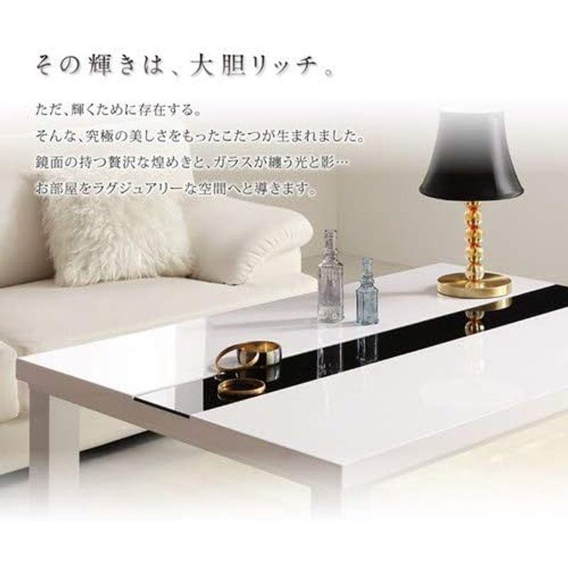 SEMI-TU 鏡面仕上げモダンデザインこたつテーブル ホワイト Amazon | SEMI-TU 鏡面仕上げモダンデザインこたつテーブル