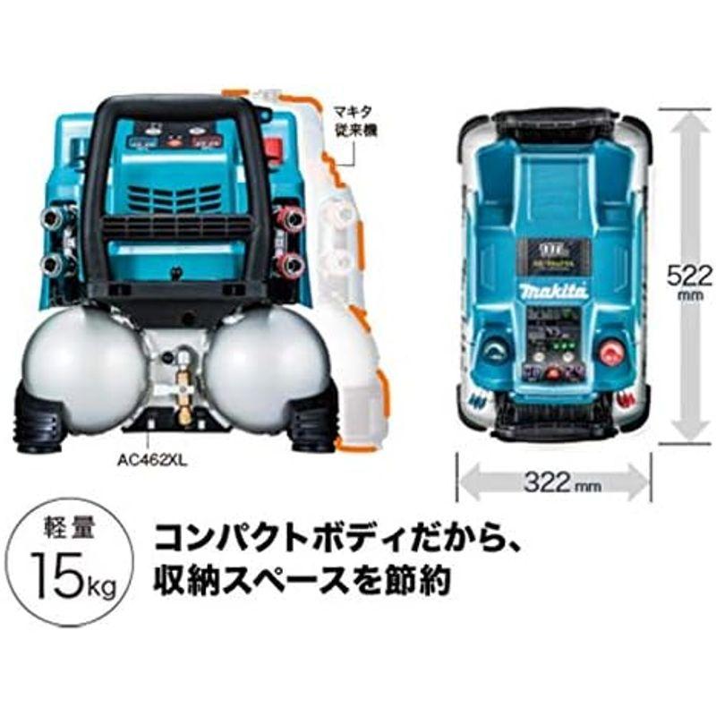 エアコンプレッサー 黒 エアコンプレッサ マキタ(Makita) エアコンプレッサ (50/60Hz) AC462XLB｜saikou2021｜02