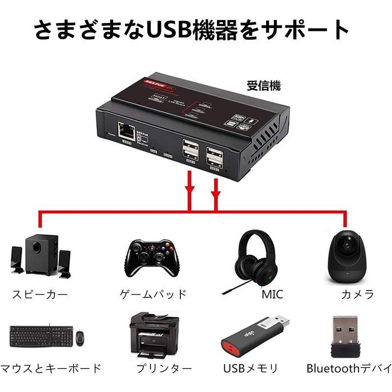 切替器 HDMI エレクトロニクス TreasLin 140m KVM エクステンダー 延長機器 HDMI to LAN HDCP 4K 1080P 対応 ディスプレ｜saikou2021｜07