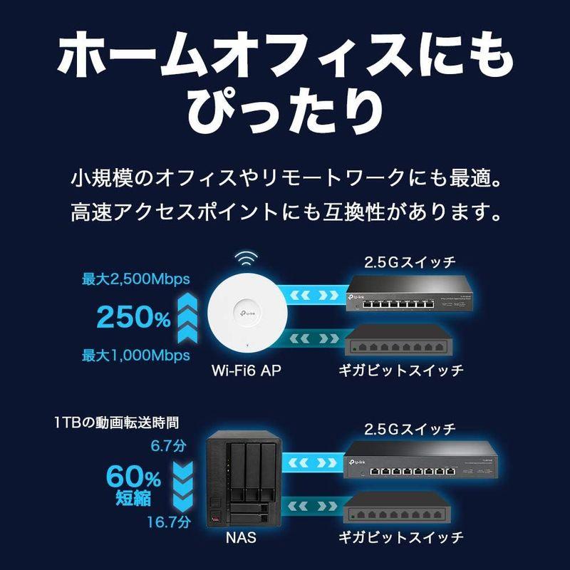 TP-Link 5ポート 2.5Gbps ハブ アンマネージ スイッチングハブ TL-SG105-M2｜saikou2021｜04