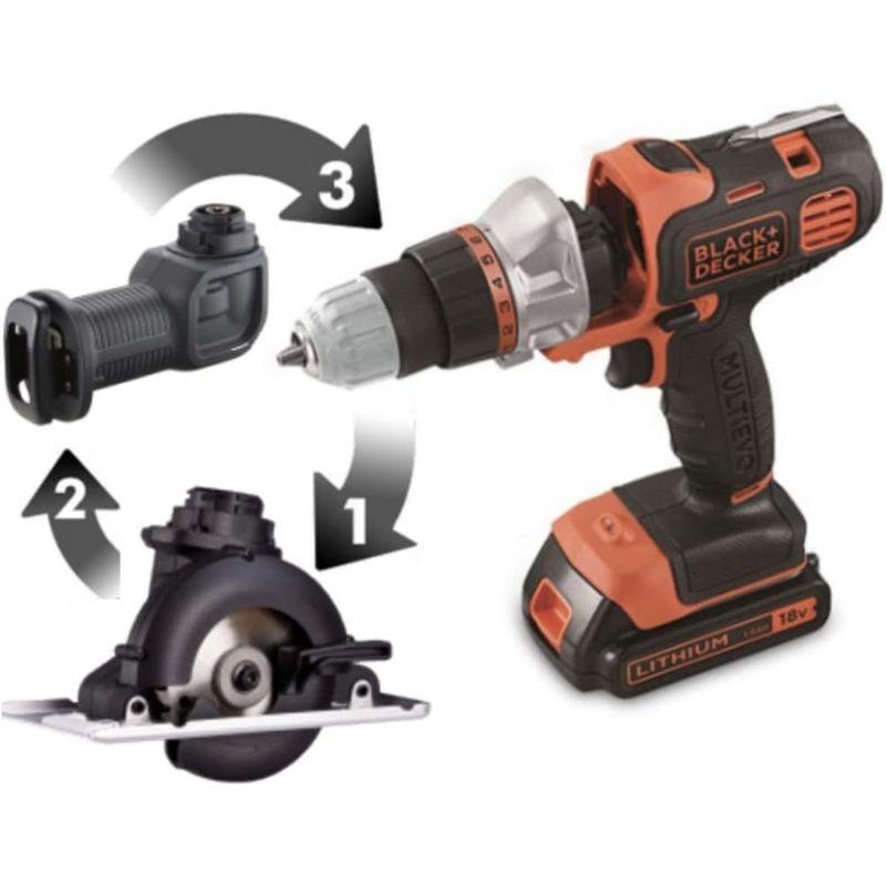 ブラックアンドデッカー BLACK+DECKER EVO183C1 電動マルチ ツールキット 工具 丸ノコ ジグソー ドリルドライバー マル｜saikou2021｜03