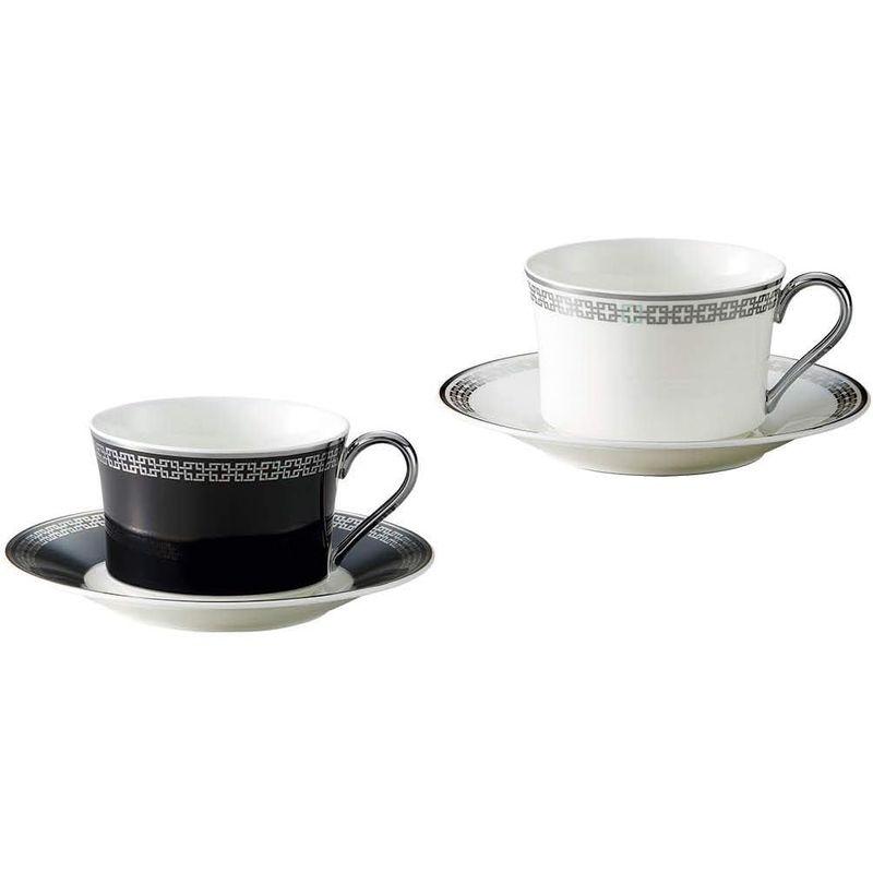 Noritake ノリタケ カップ ＆ ソーサー （ 色変り ペアセット ） （ コーヒー ティー 兼用） 245cc 雲母唐長・角つなぎ｜saikou2021｜04