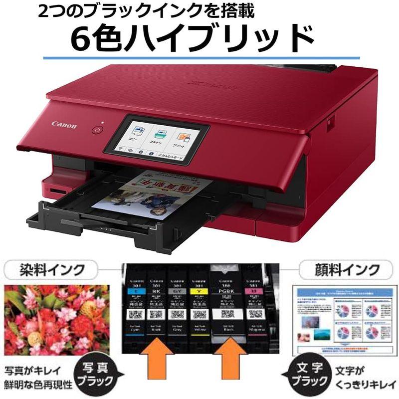 Canon プリンター A4インクジェット複合機 PIXUS TS8530 レッド 2021年モデル テレワーク向け 6色・独立型・対応イン｜saikou2021｜07