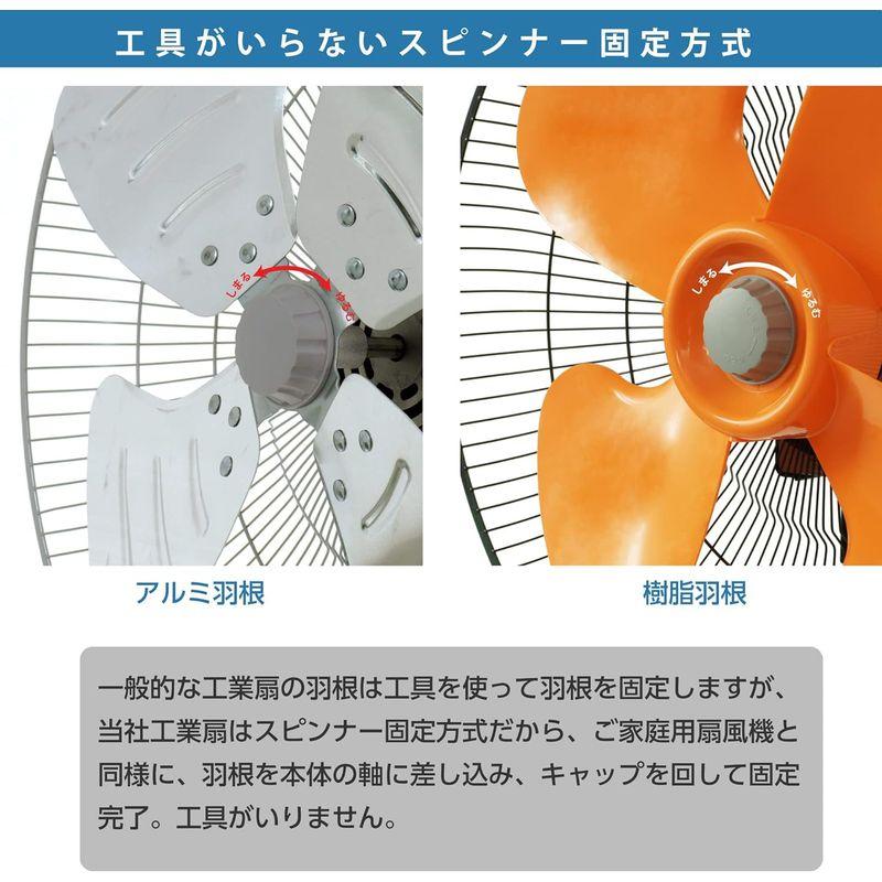 工場扇 43.5cm 広電 工業扇 三脚型 家電・生活家電・扇風機 首振り 折り畳み脚 高さ調節 持ち運び 樹脂羽根 風量3段階 羽根簡単取付 CFF432TPA｜saikou2021｜04