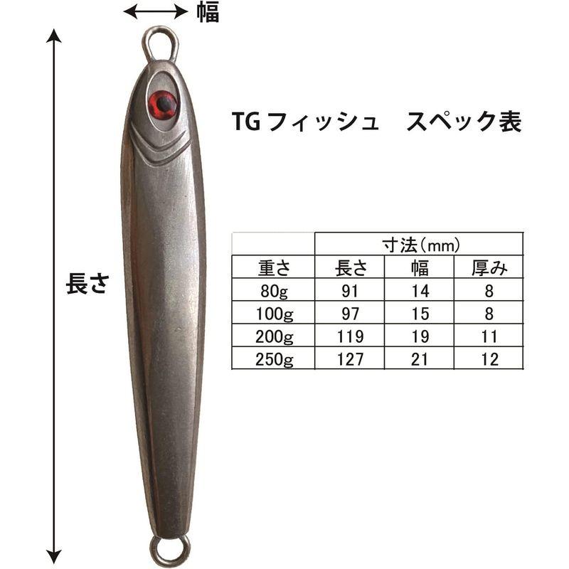 TG メタルジグ TG タングステン・フィッシュ メタルジグ 60g,80g,100g,160g