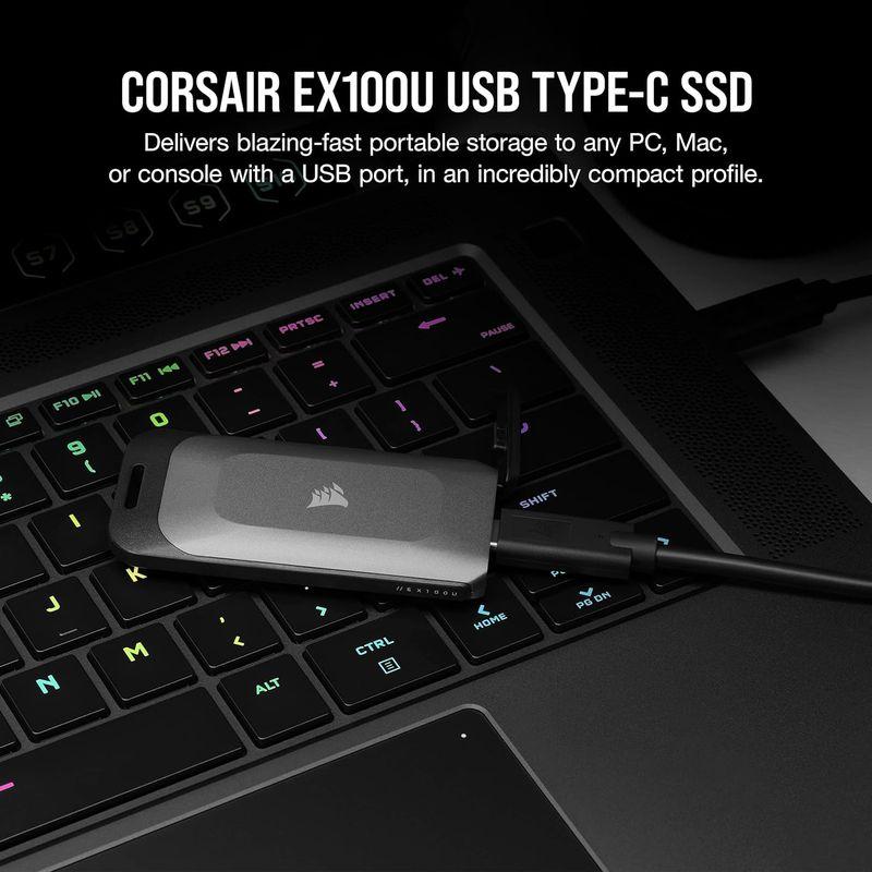 CORSAIR EX100U 1TB Portable USB Storage ポータブルSSD CSSD-EX100U1TB HD3759｜saikou2021｜13