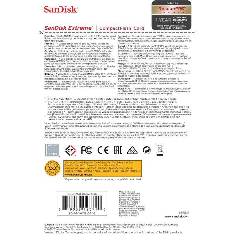 コンパクトフラッシュ 64GB メモリーカード Sandisk ( サンディスク ) コンパクトフラッシュメモリーカード EXTREME ( 最大読込 120MB/s 最大書込 電子デバイス｜saikou2021｜04