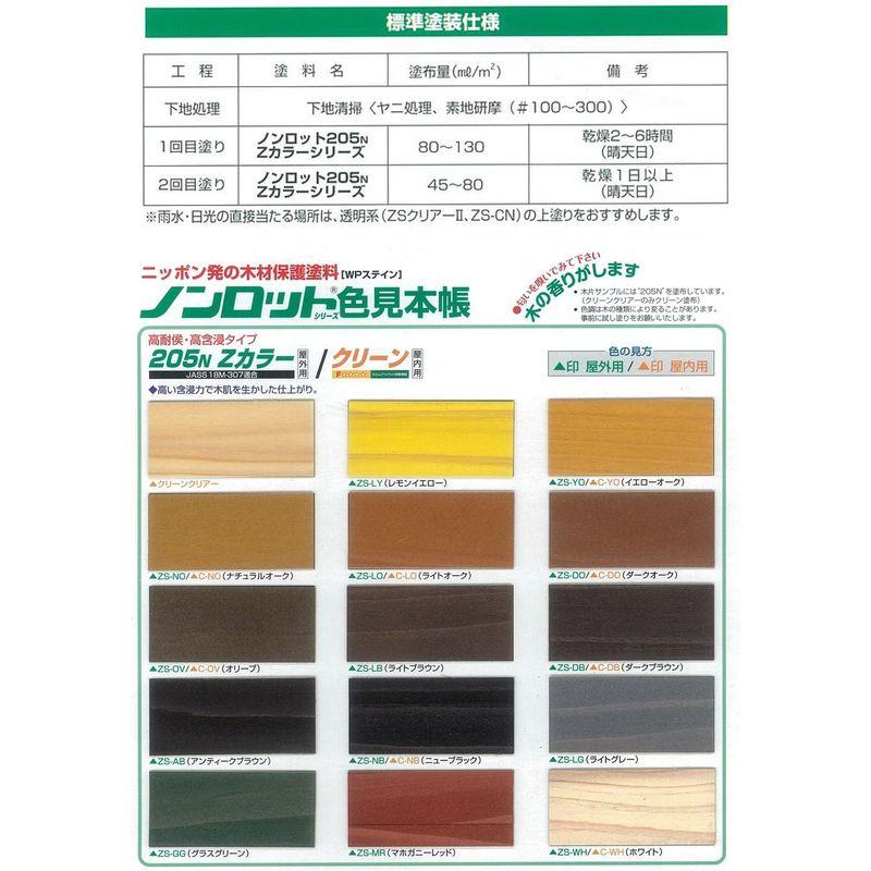 塗装用ステイン グリーン 3.5L 塗料・ペンキ 三井化学産資 ノンロット205N ZS｜saikou2021｜02
