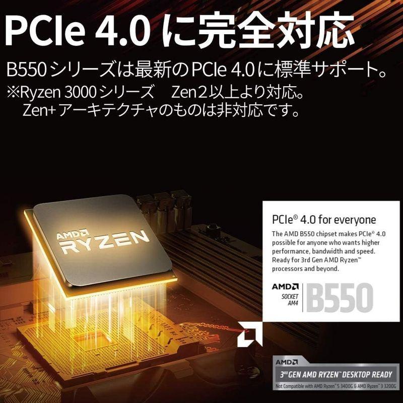 ASRock AMD Ryzen 5000シリーズ (Soket AM4)対応 B550チップセット搭載 Micro ATX マザーボード｜saikou2021｜02