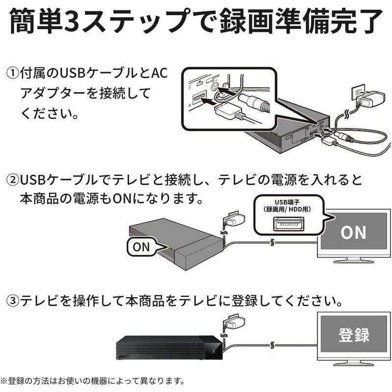 バッファロー TV用外付けハードディスク 6TB SeeQVault/テレビ録画/4K対応 ファンレス静音&コンパクト 日本製 故障予測 み｜saikou2021｜06