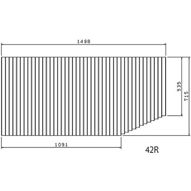 風呂ふた ヤマハ 42R 巻きフタ ヤマハシステムバス用 巻きふた お風呂のふた B10004334 寸法長さ１５０７．５mm×幅７２｜saikou2021｜03