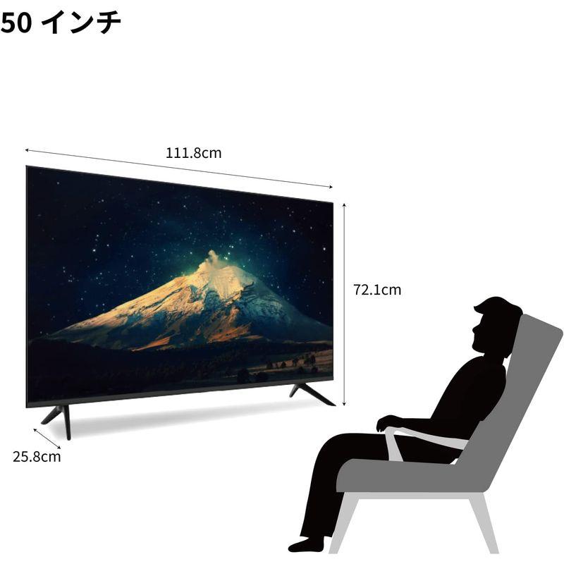 LEDTOKYO 4K対応液晶テレビ 50型 AndroidTV 壁掛け対応 録画対応 VOD Android OS｜saikou2021｜03